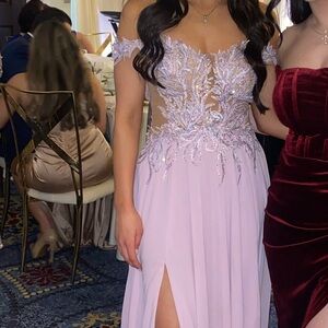 Elegant Pink Evening Gown